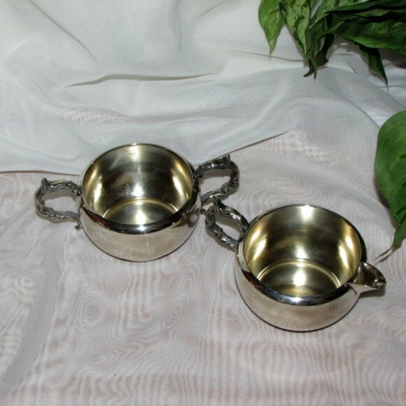 Vintage Viking Silverplate Creamer & Sugar Bowl - Picture 3 of 6